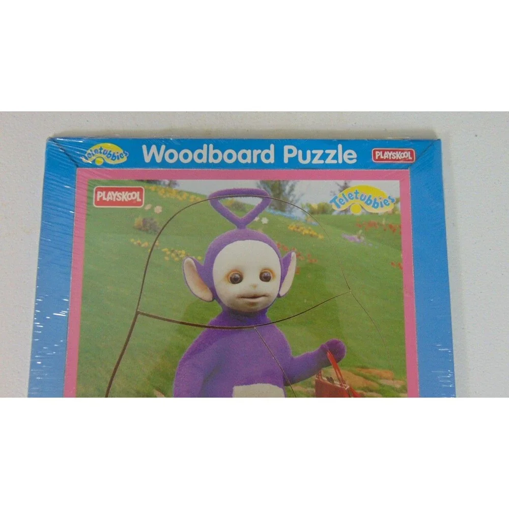 Playskool Teletubbies Wooden Puzzle 629‑06 • Tinky Winky • 4‑Piece Vintage 1998